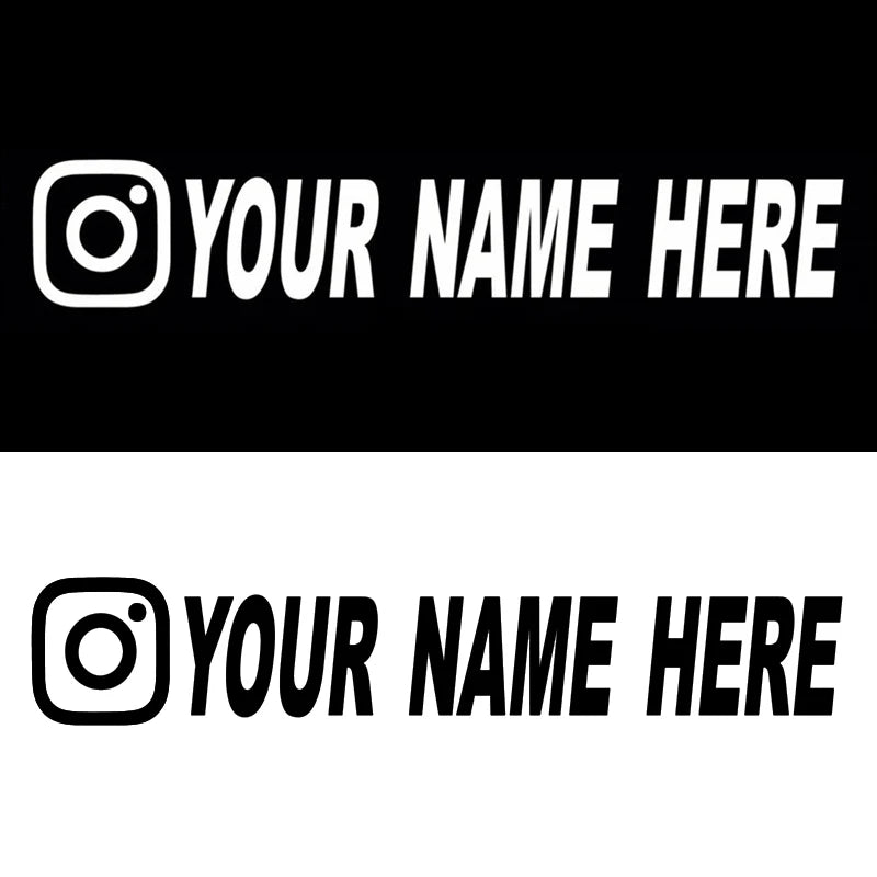 Custom username car stickers personalized Instagram motorcycle vinyl stickers