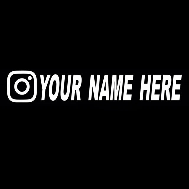 Custom username car stickers personalized Instagram motorcycle vinyl stickers
