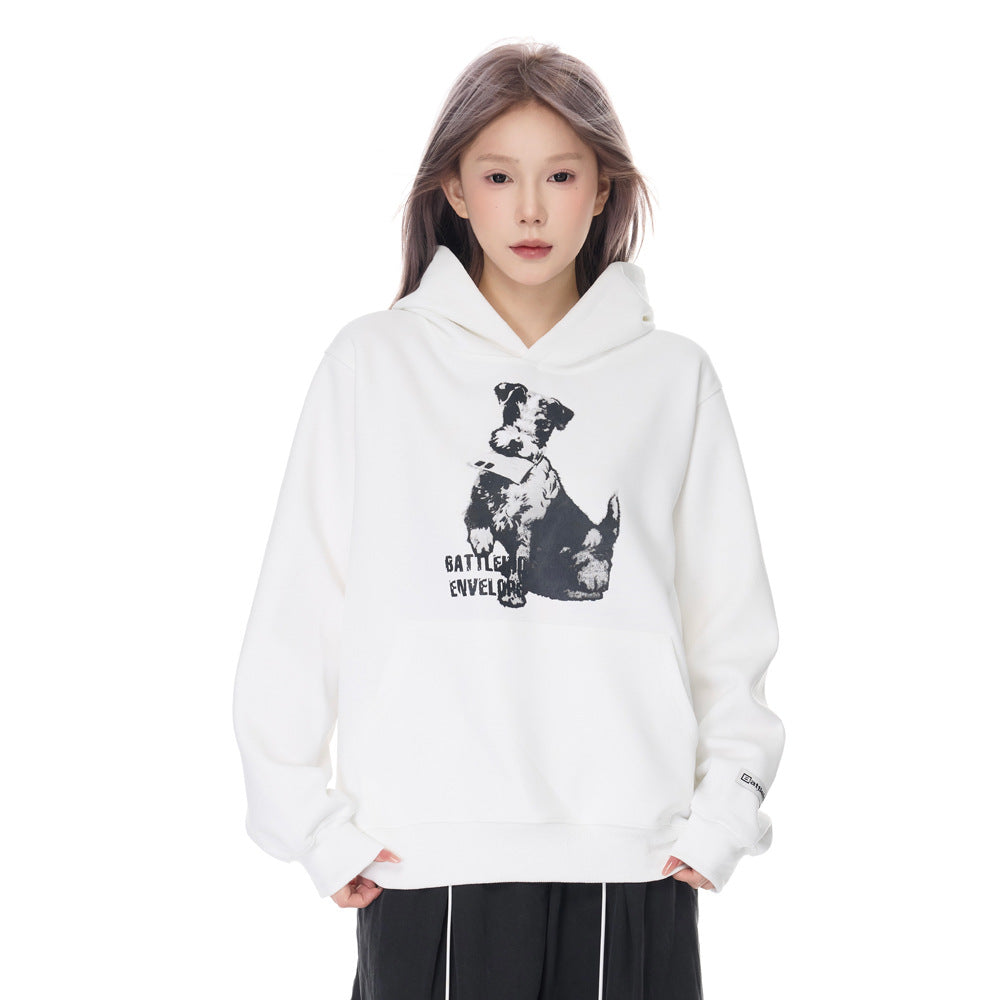 Animal Dog Printed Hoodie