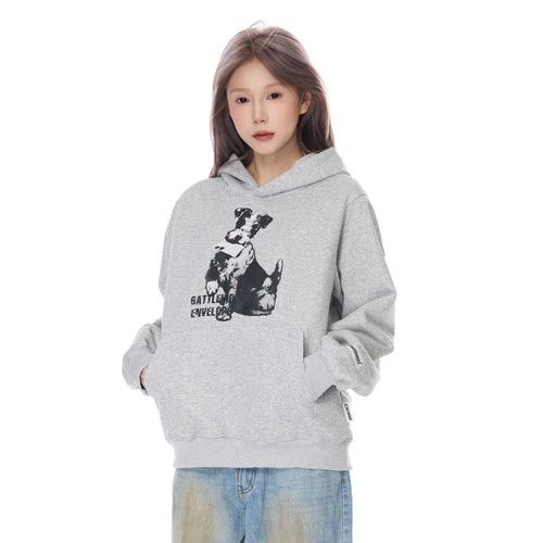 Animal Dog Printed Hoodie
