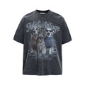 Sunglasses dog print short sleeves